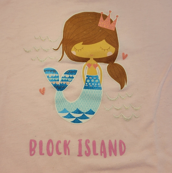 Block Island Mermaid T-shirt, pink, size 8 - Picture 2 of 6